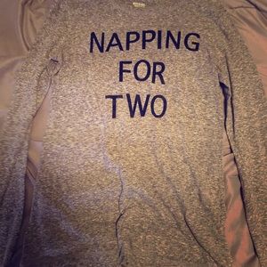 Napping for two maternity shirt